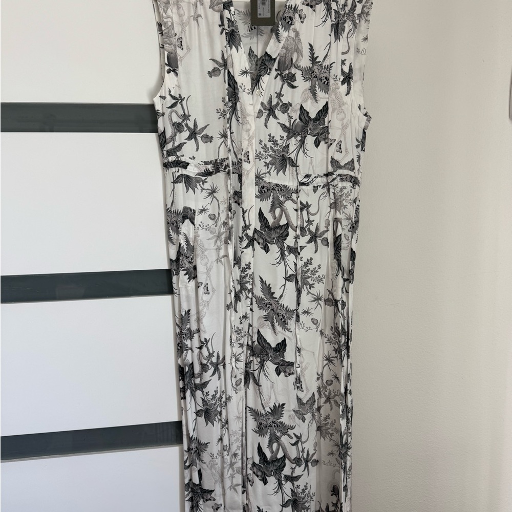 All Saints Black and White Floral Dress